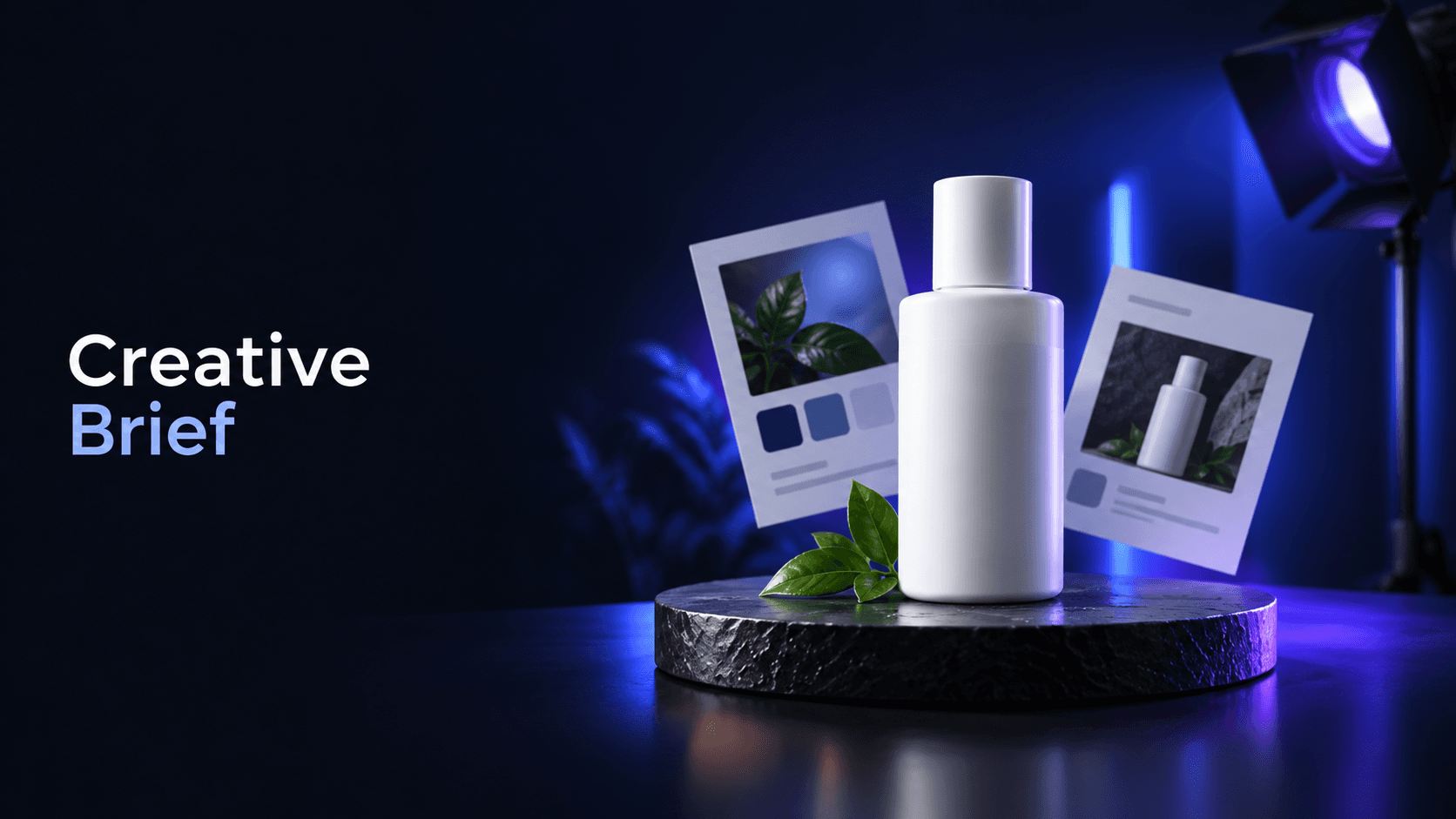Sprokl Blog cover with a Creative Brief label beside a premium product and concise visual brief cards.