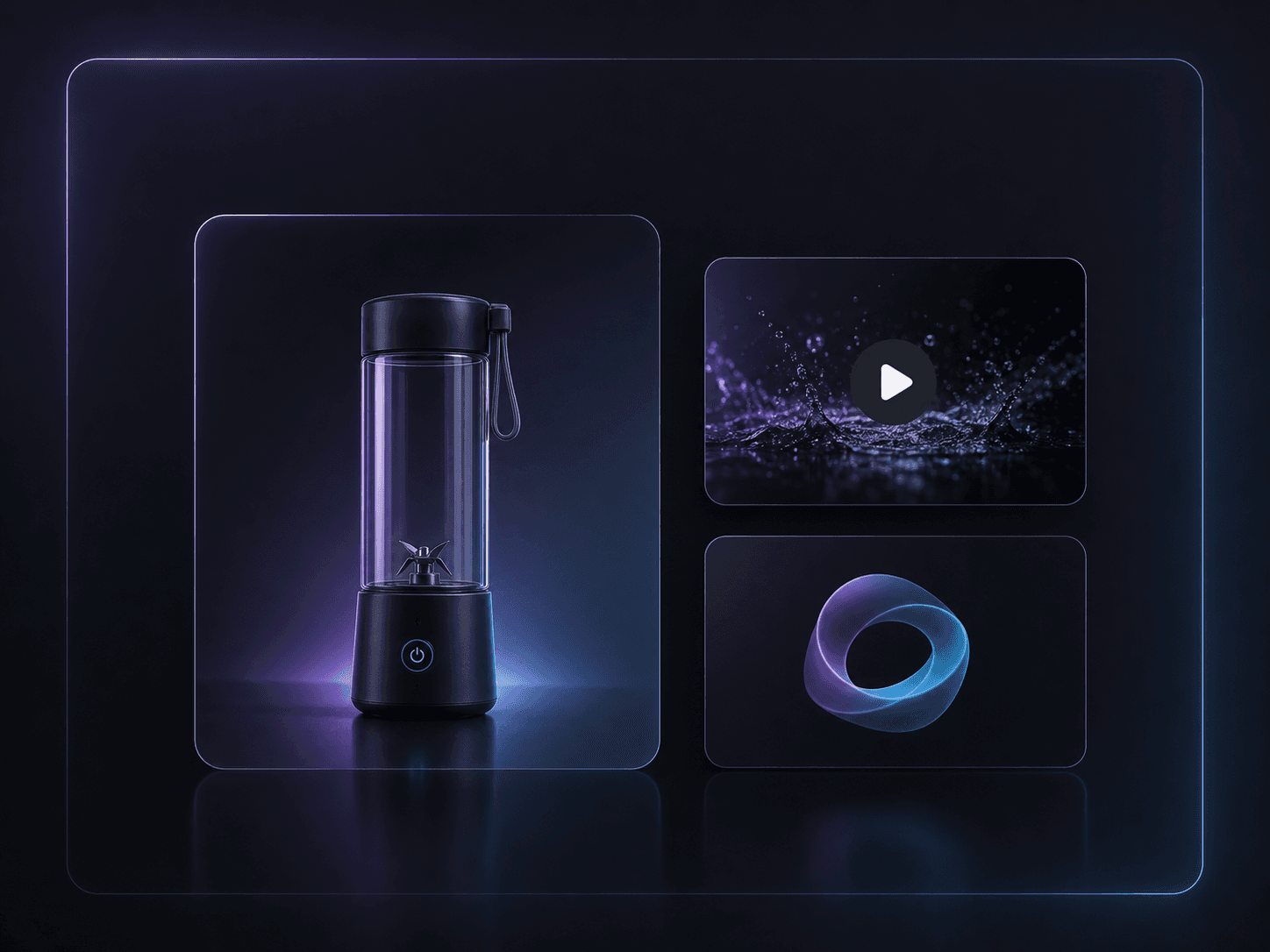 Uploaded product image, video thumbnail, and brand asset