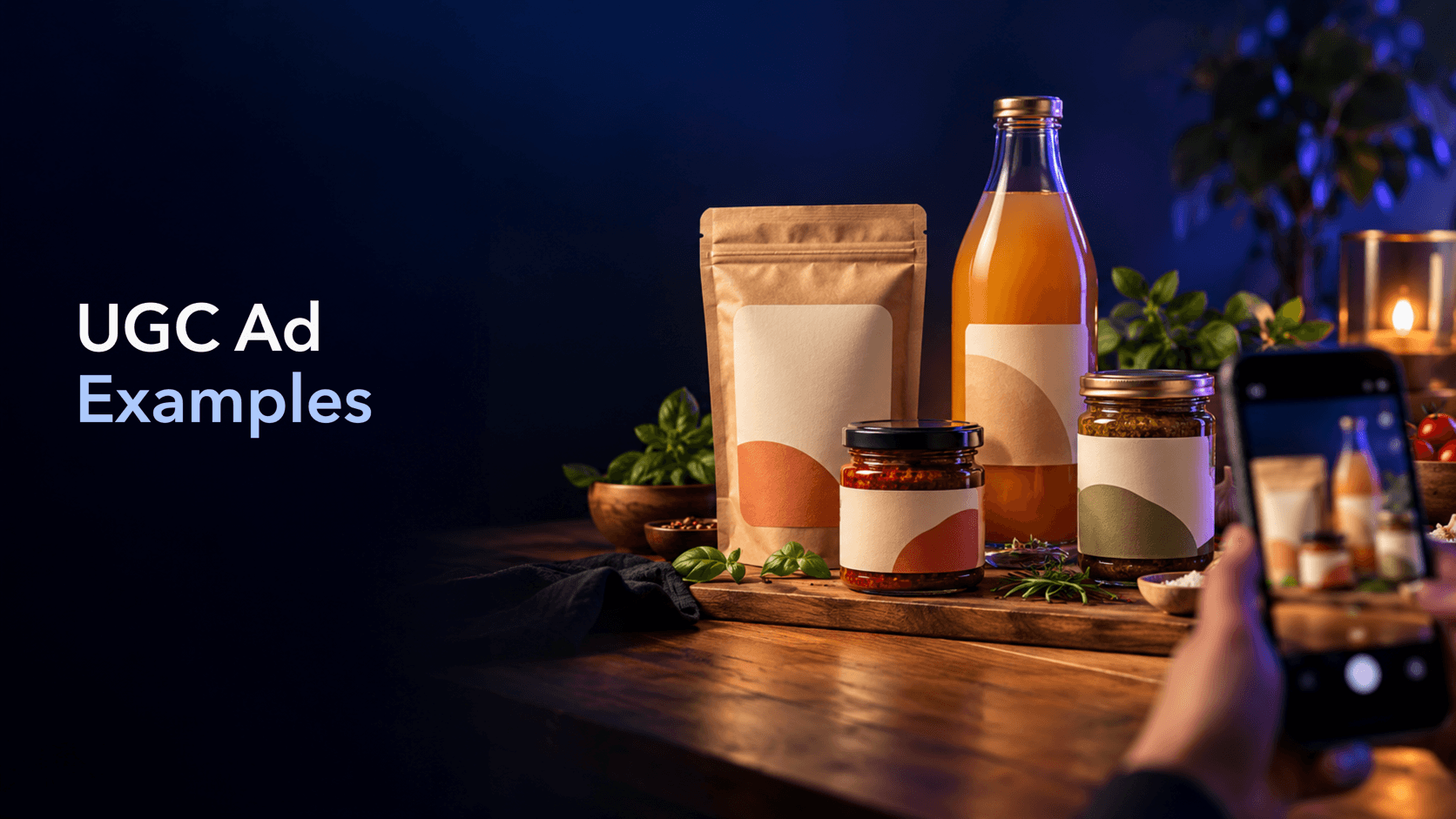 Sprokl Blog cover showing a creator-style food and beverage product setup for studying UGC ad structures.